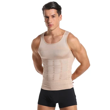 Männer Shapewear Abnehmen Körper Korsett Weste Hemd Kompression Bauch Kontrolle Schlanke Taille Cincher