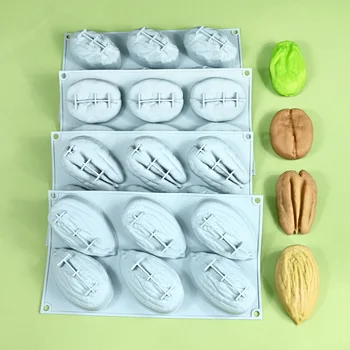 Große Silikonform für Mandel-/Pistazien-/Pekannuss-/Kaffeebohnen-Pudding-Mousse, DIY