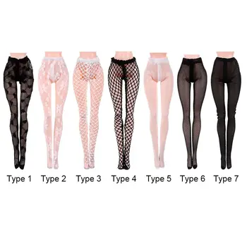 Anzüge 1/6 Puppe Seidenstrümpfe Mini Netzstrumpfhose Böden Socken Elastische Leggings Miniatur Strumpfhosen