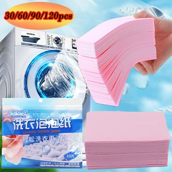 Tragbare Wäsche Tabletten Reinigung kleidung Wäsche Papier Konzentriertes Waschpulver Waschmittel