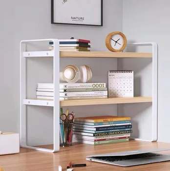 Regal Desktop Lagerung Bücherregal Student Schreibtisch Regale Racks Büro Computer Schreibtisch Tiered Schrank