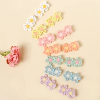 Stickerei Kleine Gänseblümchen Pferdeschwanz Dekor Haarnadel Für Mädchen Baby Bang Decor Mini Haar (14 Stück)