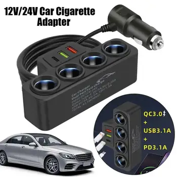 Zigarettenanzünder-Verteiler 120 W mit 2× USB, PD und QC 3.0
