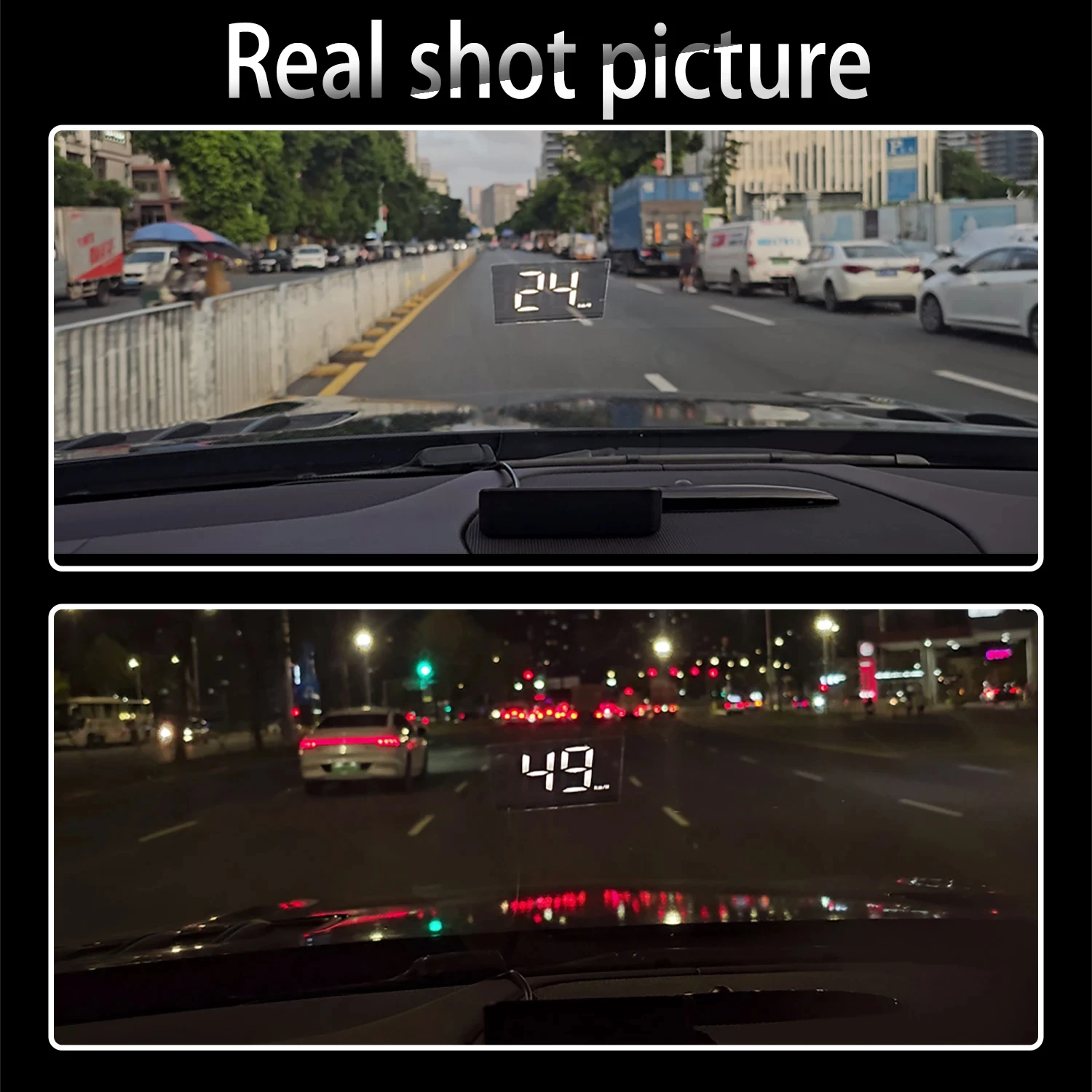 HD Auto Head-up Display M2 GPS Tachometer KM/H Digital HUD – Bild 4