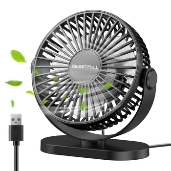 Elektrischer Ventilator, tragbare Kühlung, Laptops, leiser USB-Ventilator, drei Geschwindigkeitseinstellungen