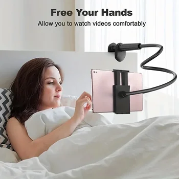 Lazy Bedside Desktop Live Faltbare 70 cm Handy Tablet Clip Ständer Kopfstütze Halter Für iPad Samsung Tabs