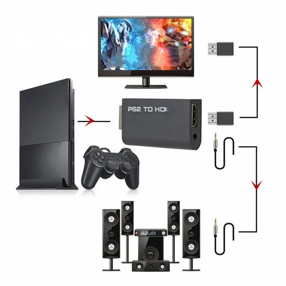 HDMI zu Ps2 kompatibler Konverter-Adapter Audio und Video mit – Bild 3