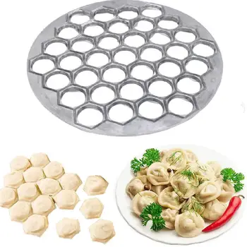 37-Loch-Knödelmaschine mit Aluminium-Ravioli-Schneider für Pelmeni, Fleisch, Nudeln, I-Schneider, Küche