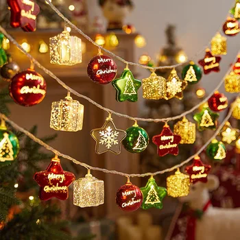 Weihnachtslichterkette, galvanisierte Süßigkeiten-Lichterkette, Weihnachtsbaum-Dekorationslichterkette