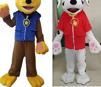 PAW Hund Maskottchen Kostüm Werbezeremonie Ausgefallenes braunes Hundekleid Party Karneval Leistung Halloween