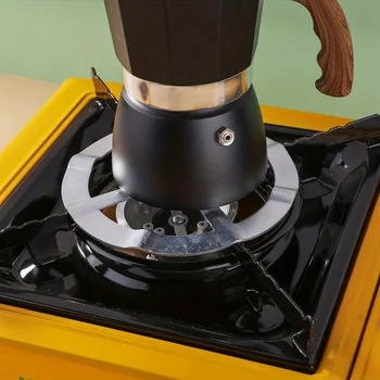 Edelstahl-Kochfeld, multifunktional, hochtemperaturbeständig, robust, Moka-Topf-Kochfeld, Kaffeekanne