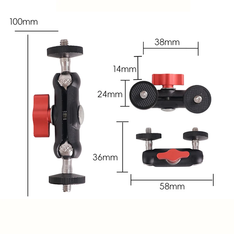 Kamera Metall Super Clamp mit Doppel Kugelkopf Magic Arm für – Bild 5