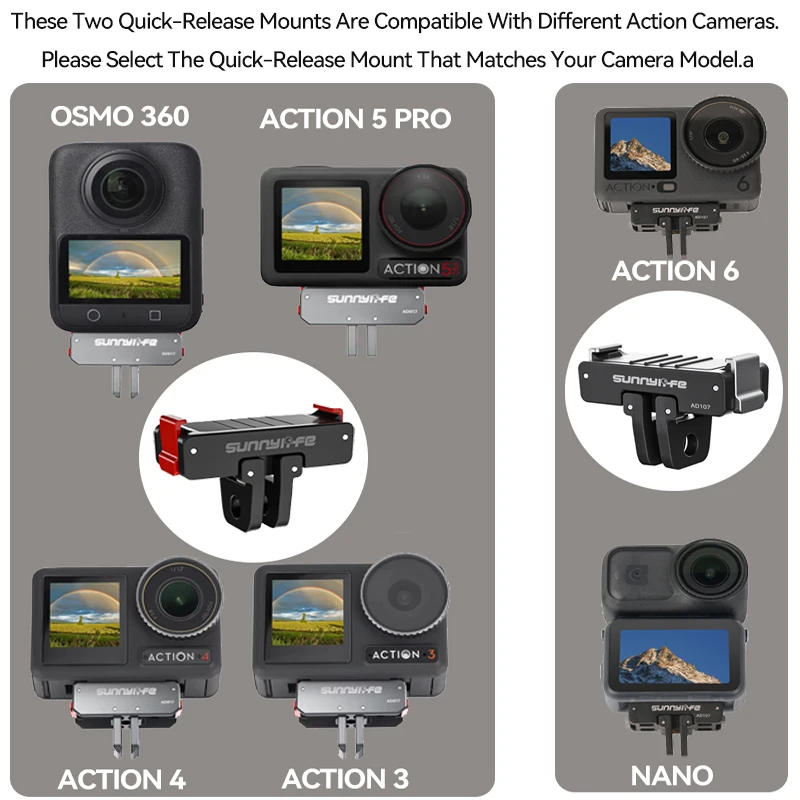 Magnetischer Adapter für DJI Osmo Action 5 Pro OSMO 360/NANO – Bild 2