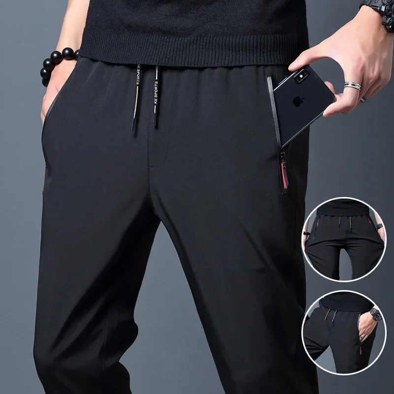 Männer Casual Hosen Stretch Slim Fit Elastische Taille Jogger