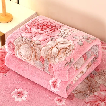 Floral Stil Warme Bettdecke Fleece Decke Plaid Reise Schal Sofa Nickerchen Decken Hause Bettlaken Manta