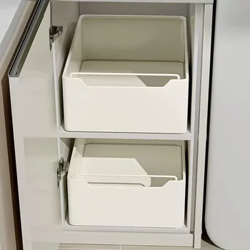 Küche Lagerung Rack mit Rutsche Schienen Ausziehbare Küche Schublade Typ Ablage Gewürz Box Lagerung Rack