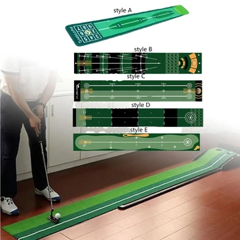 Golf Putting Indoor Golf Schlagmatte Grüne Matte Golf Praxis Trainingshilfe Ausrüstung für Zuhause Outdoor