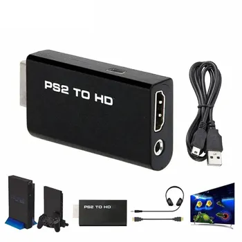HDMI zu Ps2 kompatibler Konverter-Adapter Audio und Video mit 3,5-mm-Audiokabel unterstützt PC alle Ps2 480i