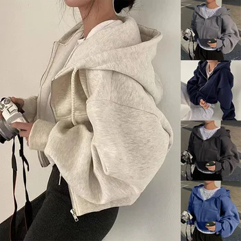 2024 Frühling Herbst Neues, mit Fleece gefüttertes, vielseitiges, abgeschnittenes Slims glättet Silhouette