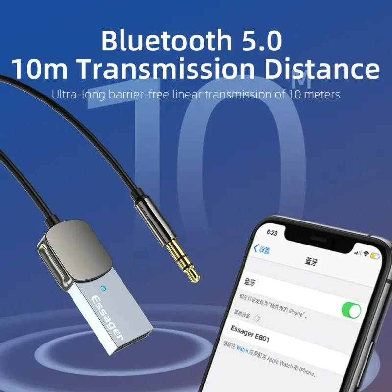 Essager Bluetooth Audio Receiver Dongle USB zu 3,5mm Buchse – Bild 5