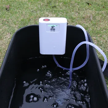 JSFUN Sauerstoffreiche Aquariumpumpe, USB wiederaufladbar, Luftsprudler, Belüfter, extrem leise