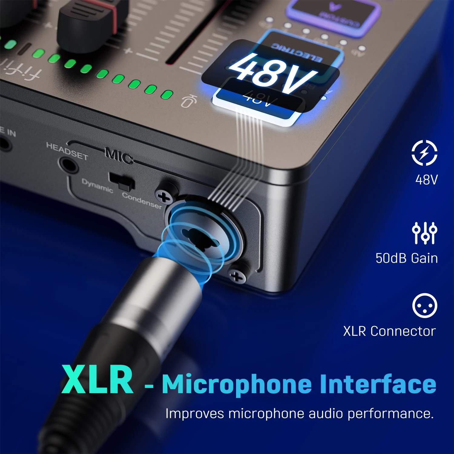 FIFINE Gaming-Audiomischer, Streaming 4-Kanal-RGB-Mixer mit – Bild 3