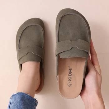 Lächeln Sommer Mode Frauen Maultiere Kork Clogs Hausschuhe Neue Männer Wildleder Clogs Hausschuhe Outdoor