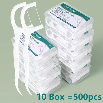 1/2/5/10 Box Tragbare Einweg Zahnseide Kunststoff Zahnstocher Hochspannung Zahnseide Stick Zahnseide Box ﻿