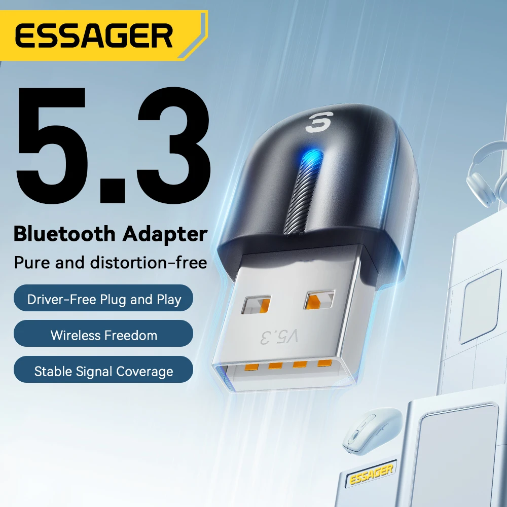 Essager USB Bluetooth 5.3 Adapter Aux Audio Receiver Sender – Bild 2