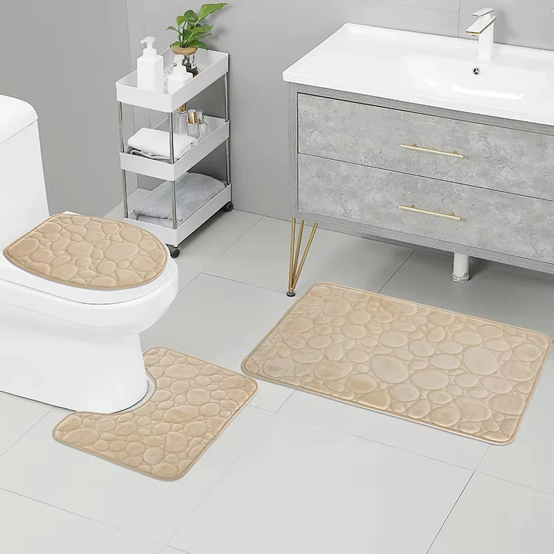 3 Stück/Set einfarbig einfaches Badezimmer – Bild 3