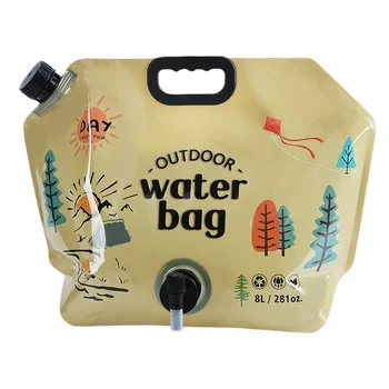 Outdoor-Wasserbeutel mit großer Kapazität, 8 l, faltbarer Wasserspeicherbeutel, tragbarer Wasserbehälter