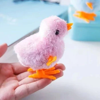 Haustier Katze Spielzeug Springen Gehen Hopfen Cartoon Plüsch Huhn Uhrwerk Katze Interaktive Spielen Spielzeug