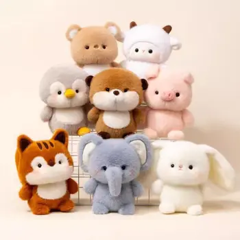 Niedliche 16 cm große Plüsch-Begleiterpuppe, Capybara-Elefant, Stofftier, Kissen, Plüschbär, Tier-Plüschtier