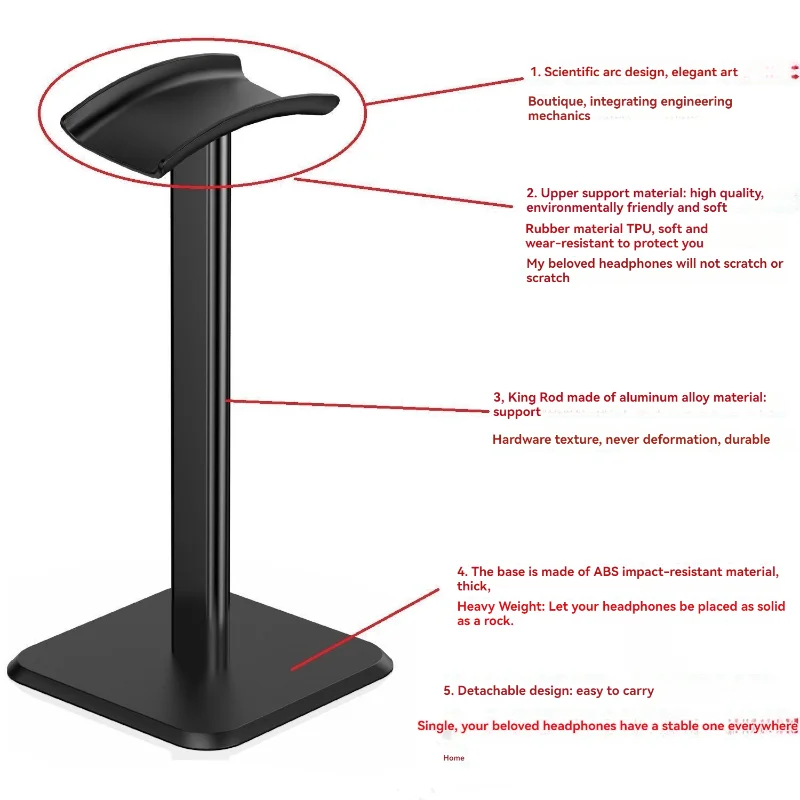 Universal Kopfhörer Ständer Aluminium Legierung Headset – Bild 5