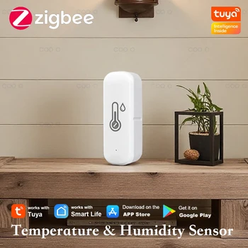 Zigbee 3.0 Temperatur-Feuchtigkeitssensor Smart Home Indoor Hygrometer App Remote Monitor funktioniert