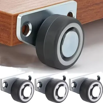 Mini Side Mount Caster Räder Stille Gummi Möbel Rollen Directional Cartwheels Für Trolley Schublade Küche