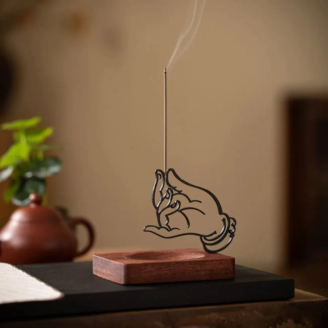 Buddha-Hand-Räucherstäbchenhalter, kreativer – Bild 4