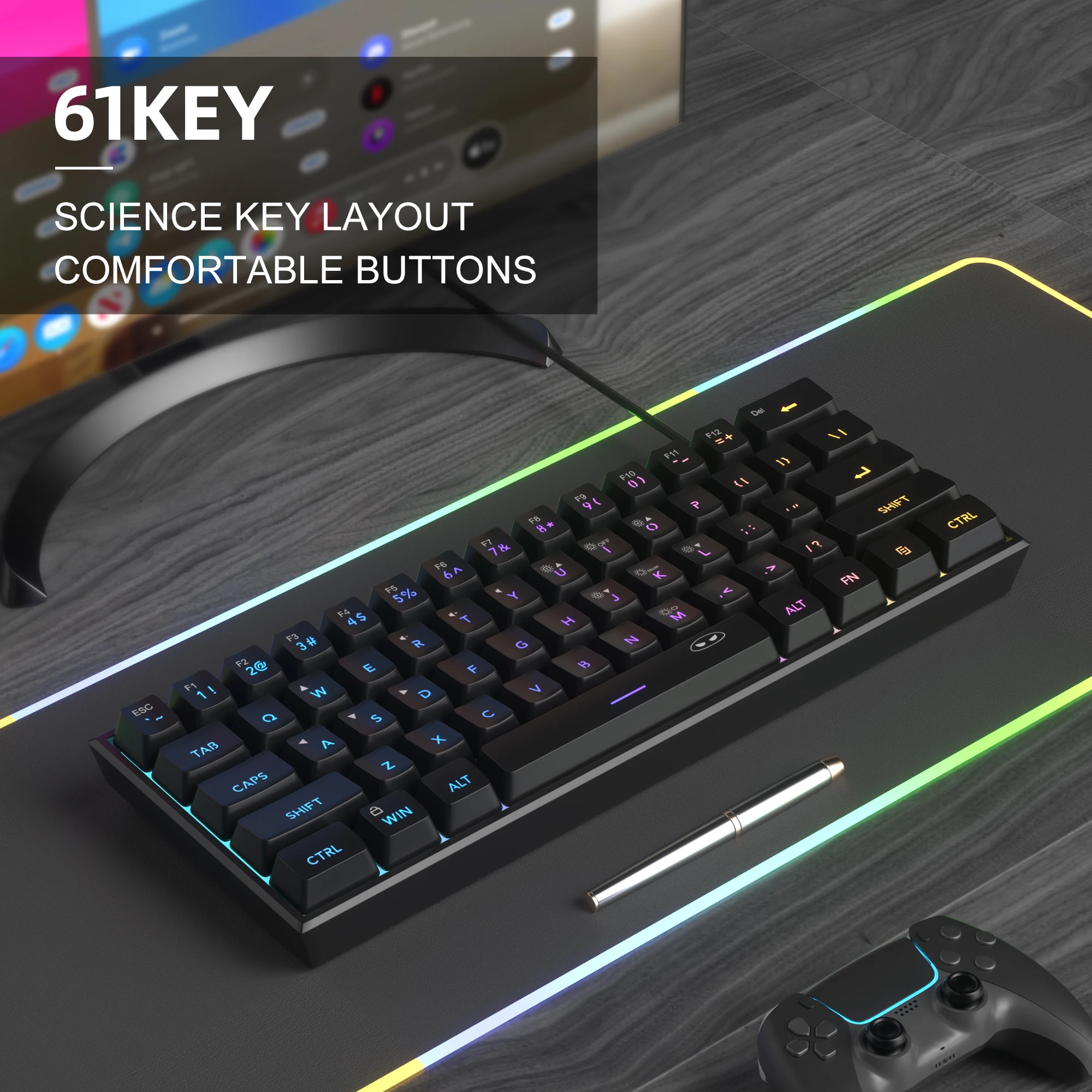 MageGee Mini 60 % Gaming-Tastatur – Bild 5