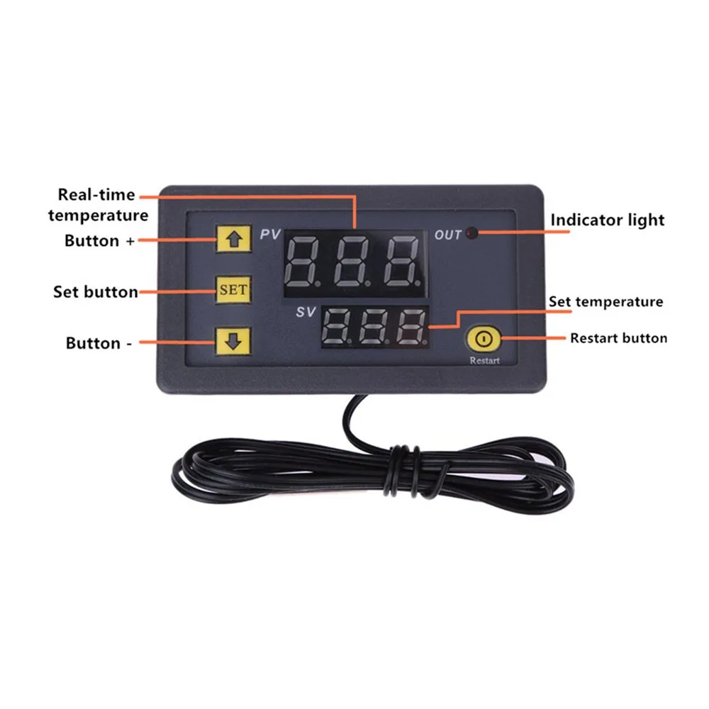 W3230 Mini Digitaler Temperaturregler 12V 24V 220V – Bild 2