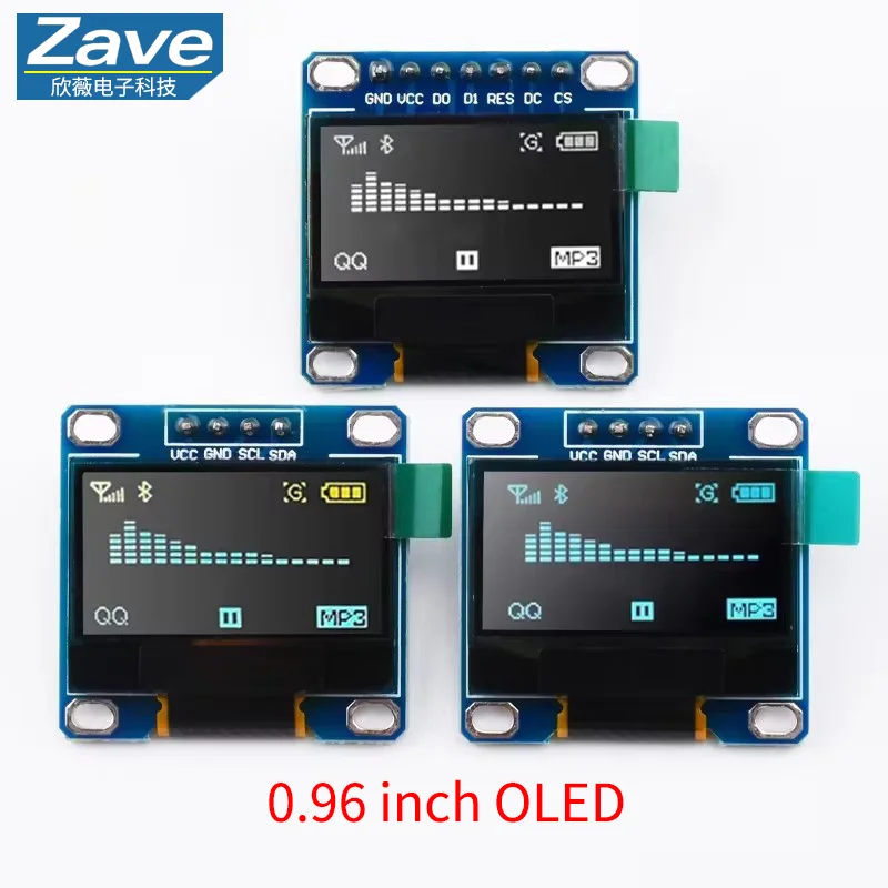 0,96 Zoll oled IIC Serielles weißes OLED-Anzeigemodul 128 x