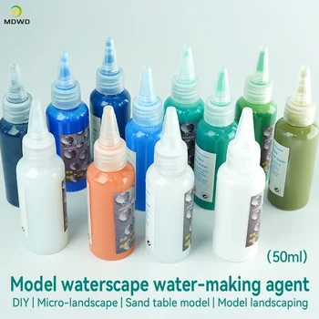 50 ml künstliche Welligkeit Fluss Wassereffekt Diorama Zubehör für Puppen See Landschaft Wasserfall