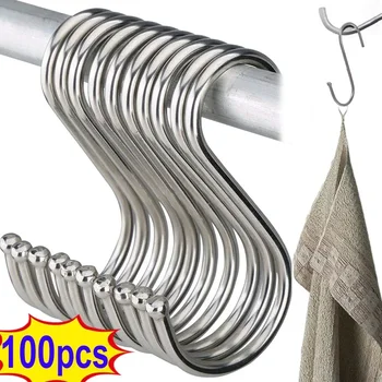 Premium Edelstahl-Haken, Multifunktionale Haken für Kleidung, Taschen, Handtücher, Haushalt, Küche