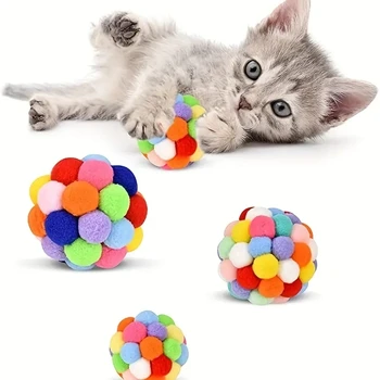Katze Spielzeug Katze Plüsch Ball Spielzeug Haustier Elastische Glocke Ball Selbst Hallo Ball Spielen Katze
