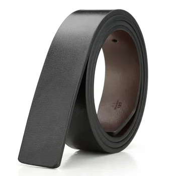 Männer PU Leder Gürtel Doppelseitige Gürtel Männer Mode Keine Schnalle Gürtel Schwarz Braun Seitige Strap Bund