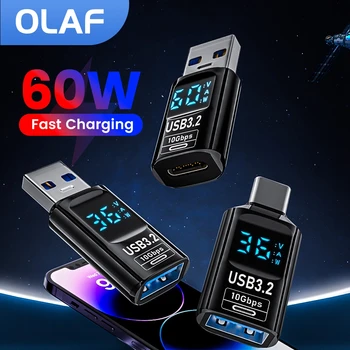 USB 3,2 Digital Display Adapter 10Gbps USB Stecker Auf USB Buchse Konverter Schnelle Lade Datenübertragung USB