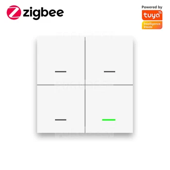 Tuya Zigbee Wireless Smart Scene Switch 4 Gang 12 Modi Home Automatische Beleuchtung Szene Button Controller