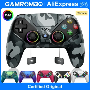Controller für Playstation 5 PS5/PS5 Pro/Slim/PC, RGB Wireless Gamepad mit Hall-Effekt-Trigger, Marco/Turbo