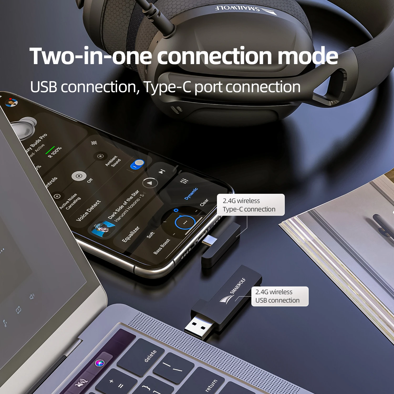 SMAILWOLF L80 Bluetooth kabelloses kabelgebundenes – Bild 6