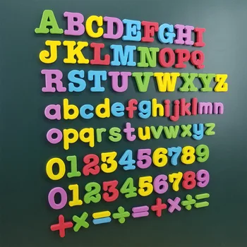 Magnetische Buchstaben, Zahlen, Alphabet, ABC 123, Kühlschrankmagnete, Kunststoff, pädagogisches