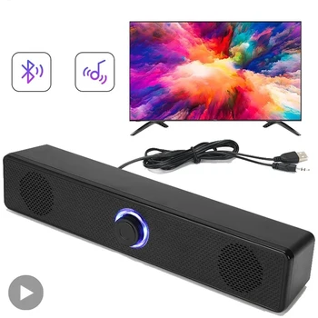 Soundbar Computer PC TV Laptop Desktop Wired Wireless Bluetooth Lautsprecher Sound Box Bar Musik Tragbare